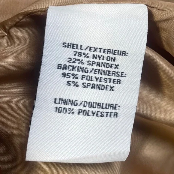 Bagatelle Collection Women's Tan Stretch Cropped Open Front Jacket Size Large - Picture 6 of 7